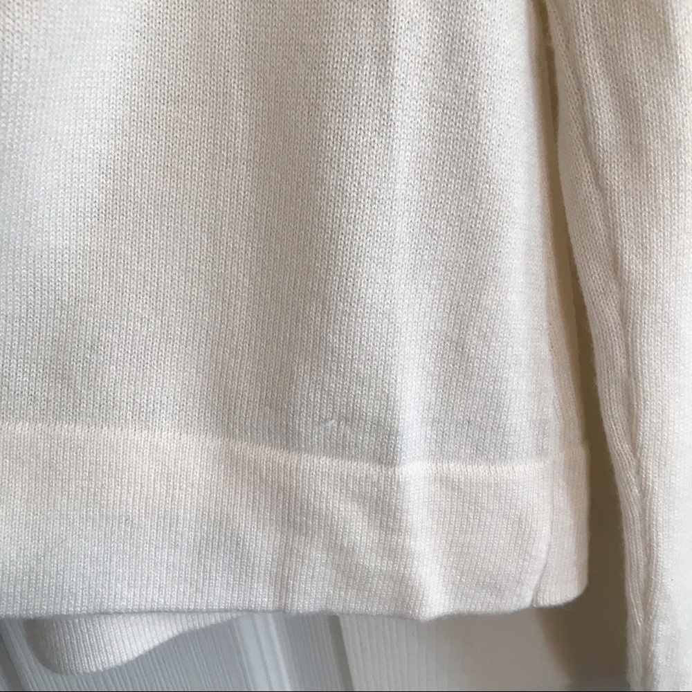 Banana Republic leather sweater cream size medium - Picture 4 of 10